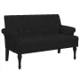 Bench with black fabric backrest 120x62x75.5 cm by , Banks - Ref: Foro24-372122, Price: 182,82 €, Discount: %