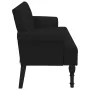 Bench with black fabric backrest 120x62x75.5 cm by , Banks - Ref: Foro24-372122, Price: 182,82 €, Discount: %