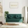 Bench with cushions dark green fabric 113x64.5x75.5 cm by , Banks - Ref: Foro24-372134, Price: 185,65 €, Discount: %