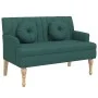 Bench with cushions dark green fabric 113x64.5x75.5 cm by , Banks - Ref: Foro24-372134, Price: 185,65 €, Discount: %
