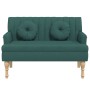 Bank mit Kissen aus dunkelgrünem Stoff, 113 x 64,5 x 75,5 cm von , Banken - Ref: Foro24-372134, Preis: 189,18 €, Rabatt: %