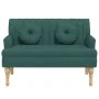 Bench with cushions dark green fabric 113x64.5x75.5 cm by , Banks - Ref: Foro24-372134, Price: 185,65 €, Discount: %