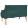 Bank mit Kissen aus dunkelgrünem Stoff, 113 x 64,5 x 75,5 cm von , Banken - Ref: Foro24-372134, Preis: 189,18 €, Rabatt: %