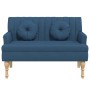Banco con cojines tela azul 113x64,5x75,5 cm de , Bancos - Ref: Foro24-372136, Precio: 167,84 €, Descuento: %