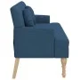 Bench with blue fabric cushions 113x64.5x75.5 cm by , Banks - Ref: Foro24-372136, Price: 178,00 €, Discount: %