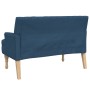 Banco con cojines tela azul 113x64,5x75,5 cm de , Bancos - Ref: Foro24-372136, Precio: 167,84 €, Descuento: %
