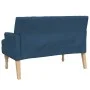 Bench with blue fabric cushions 113x64.5x75.5 cm by , Banks - Ref: Foro24-372136, Price: 178,00 €, Discount: %