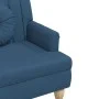 Bench with blue fabric cushions 113x64.5x75.5 cm by , Banks - Ref: Foro24-372136, Price: 178,00 €, Discount: %
