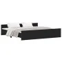 Bed frame with headboard and footboard black 180x200 cm by , Beds and slatted bases - Ref: Foro24-3203769, Price: 154,70 €, D...