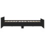 Estructura de cama con cabecero y piecero negro 180x200 cm de , Camas y somieres - Ref: Foro24-3203769, Precio: 153,59 €