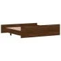 Bed frame with brown oak headboard and footboard 180x200 cm by , Beds and slatted bases - Ref: Foro24-3203774, Price: 176,16 ...