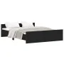 Bed frame with headboard and footboard black 160x200 cm by , Beds and slatted bases - Ref: Foro24-3203762, Price: 128,18 €, D...