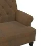 Bench with brown synthetic suede backrest 120x62x75.5 cm by , Banks - Ref: Foro24-372129, Price: 194,60 €, Discount: %