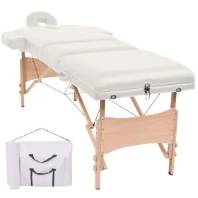 Klappbare Massageliege 3 Zonen 10 cm Dicke weiß von vidaXL, Massageliegen - Ref: Foro24-110152, Preis: 203,82 €, Rabatt: %
