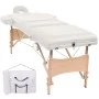 Klappbare Massageliege 3 Zonen 10 cm Dicke weiß von vidaXL, Massageliegen - Ref: Foro24-110152, Preis: 203,82 €, Rabatt: %