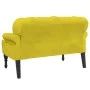 Bank mit gelber Samtrückenlehne 119,5 x 64,5 x 75 cm von , Banken - Ref: Foro24-372162, Preis: 186,21 €, Rabatt: %