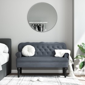 Bank mit dunkelgrauer Samtrückenlehne 119,5 x 64,5 x 75 cm von , Banken - Ref: Foro24-372157, Preis: 179,19 €, Rabatt: %
