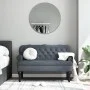 Bench with dark gray velvet backrest 119.5x64.5x75 cm by , Banks - Ref: Foro24-372157, Price: 176,56 €, Discount: %