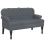 Bench with dark gray velvet backrest 119.5x64.5x75 cm by , Banks - Ref: Foro24-372157, Price: 176,56 €, Discount: %