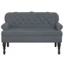 Bench with dark gray velvet backrest 119.5x64.5x75 cm by , Banks - Ref: Foro24-372157, Price: 176,56 €, Discount: %
