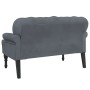 Bank mit dunkelgrauer Samtrückenlehne 119,5 x 64,5 x 75 cm von , Banken - Ref: Foro24-372157, Preis: 179,19 €, Rabatt: %