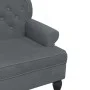 Bench with dark gray velvet backrest 119.5x64.5x75 cm by , Banks - Ref: Foro24-372157, Price: 176,56 €, Discount: %