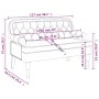 Bench with dark gray velvet backrest 119.5x64.5x75 cm by , Banks - Ref: Foro24-372157, Price: 176,56 €, Discount: %