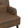 Banco con respaldo ante sintético marrón 112x65,5x75 cm de , Bancos - Ref: Foro24-372155, Precio: 166,62 €, Descuento: %