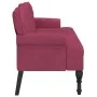 Banco con respaldo terciopelo rojo tinto 119,5x64,5x75 cm de , Bancos - Ref: Foro24-372160, Precio: 192,24 €, Descuento: %