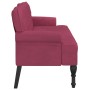 Bank mit Rückenlehne aus rotem Samt, 119,5 x 64,5 x 75 cm von , Banken - Ref: Foro24-372160, Preis: 196,17 €, Rabatt: %
