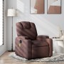 Sillón de masaje reclinable de tela marrón oscuro de , Sillones - Ref: Foro24-372382, Precio: 219,41 €