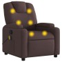 Sillón de masaje reclinable de tela marrón oscuro de , Sillones - Ref: Foro24-372382, Precio: 219,41 €