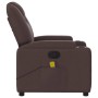 Sillón de masaje reclinable de tela marrón oscuro de , Sillones - Ref: Foro24-372382, Precio: 219,41 €