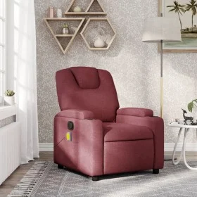 Red wine fabric reclining massage chair by , Armchairs - Ref: Foro24-372380, Price: 224,48 €, Discount: %