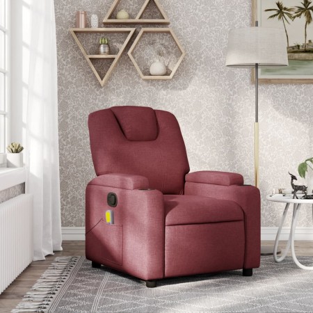 Red wine fabric reclining massage chair by , Armchairs - Ref: Foro24-372380, Price: 228,13 €, Discount: %