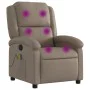 Sillón de masaje reclinable cuero sintético color capuchino de , Sillones - Ref: Foro24-371788, Precio: 212,44 €, Descuento: %