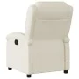 Sillón reclinable de masaje cuero sintético crema de , Sillones - Ref: Foro24-371783, Precio: 212,67 €, Descuento: %