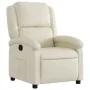Cream Faux Leather Recliner by , Armchairs - Ref: Foro24-371776, Price: 198,69 €, Discount: %