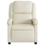 Cream Faux Leather Recliner by , Armchairs - Ref: Foro24-371776, Price: 198,69 €, Discount: %