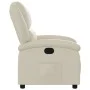 Cream Faux Leather Recliner by , Armchairs - Ref: Foro24-371776, Price: 198,69 €, Discount: %