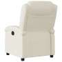 Cream Faux Leather Recliner by , Armchairs - Ref: Foro24-371776, Price: 198,69 €, Discount: %