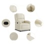 Cream Faux Leather Recliner by , Armchairs - Ref: Foro24-371776, Price: 198,69 €, Discount: %