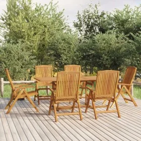7-piece solid teak wood garden dining set by , Garden sets - Ref: Foro24-3154921, Price: 1,00 €, Discount: %