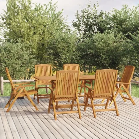 7-piece solid teak wood garden dining set by , Garden sets - Ref: Foro24-3154921, Price: 1,00 €, Discount: %