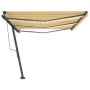 Toldo automático LED sensor de viento amarillo blanco 600x300cm by , Awnings - Ref: Foro24-3069813, Price: 831,80 €, Discount: %
