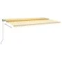 Automatisches Markisentuch mit Wind-LED-Sensor in Gelb-Weiß 600x300cm. von , Markisen - Ref: Foro24-3069813, Preis: 847,18 €,...