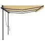 Toldo automático LED sensor de viento amarillo y blanco 6x3 m by , Awnings - Ref: Foro24-3070213, Price: 845,98 €, Discount: %