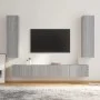 Set de muebles para TV 4 pzas madera contrachapada gris Sonoma de , Muebles TV - Ref: Foro24-3114212, Precio: 170,01 €, Descu...