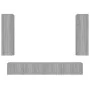 Set de muebles para TV 4 pzas madera contrachapada gris Sonoma de , Muebles TV - Ref: Foro24-3114212, Precio: 170,01 €, Descu...