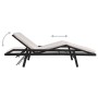 Sonnenliege mit schwarzem synthetischem Rattankissen von vidaXL, Liegen - Ref: Foro24-43108, Preis: 158,74 €, Rabatt: %